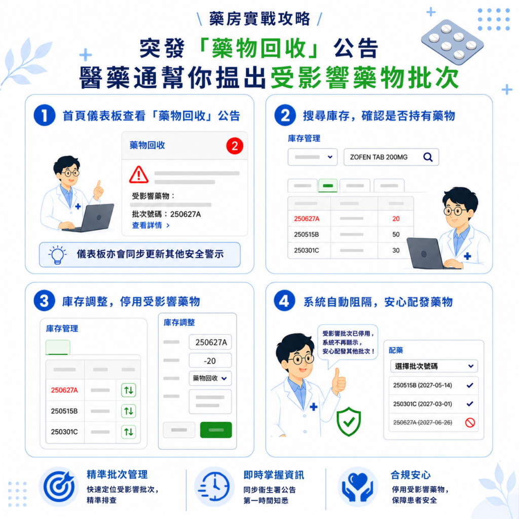 【藥房實戰攻略】衛生署突發「藥物回收」公告！醫藥通三步幫你揾出受影響藥物批次